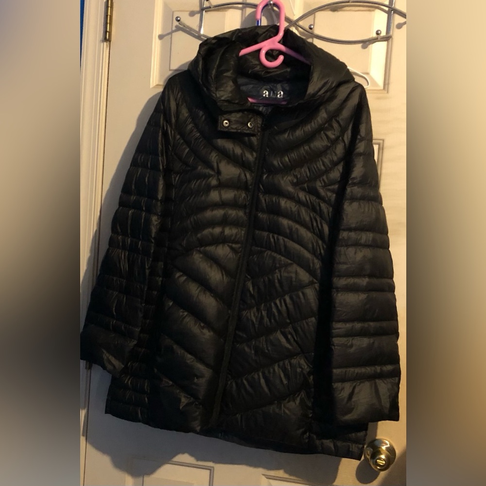 Black a.n.a Mid-length Packable Down Jacket
